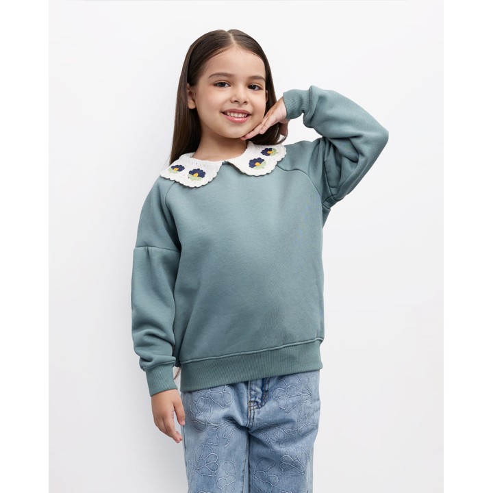 Polera Niña Miranda Verde Slate