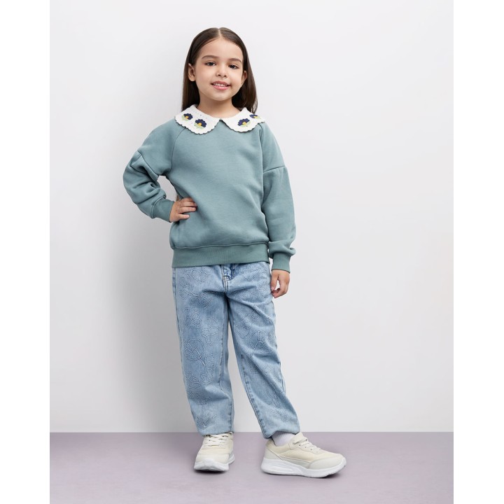 Polera Niña Miranda Verde Slate