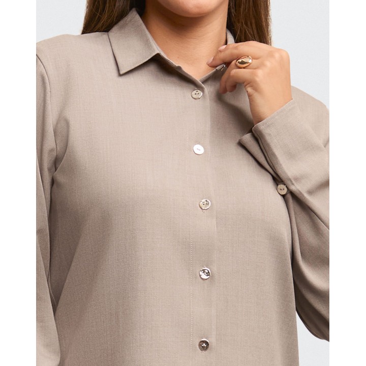Blusa Mujer Janice Beige Safari