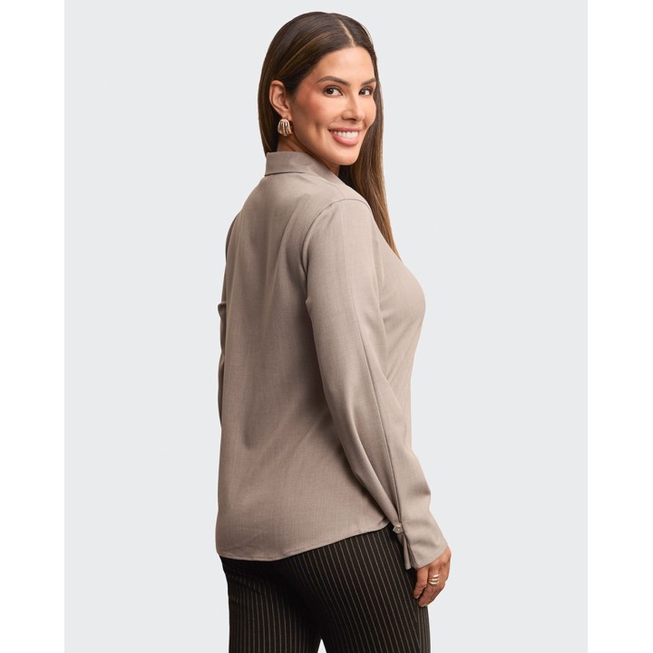 Blusa Mujer Janice Beige Safari