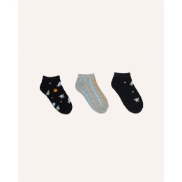 Calcetines Pack X3 Niño Milcar Negro/melange/negro