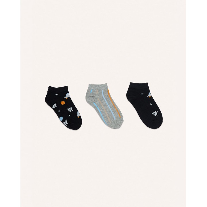 Calcetines Pack X3 Niño Milcar Negro/melange/negro