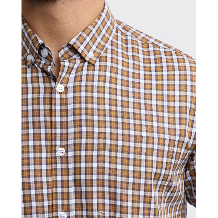 Camisa Hombre Piedro Camel Pardo