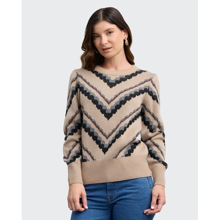 Chompa Mujer Hester Marron Cocoa