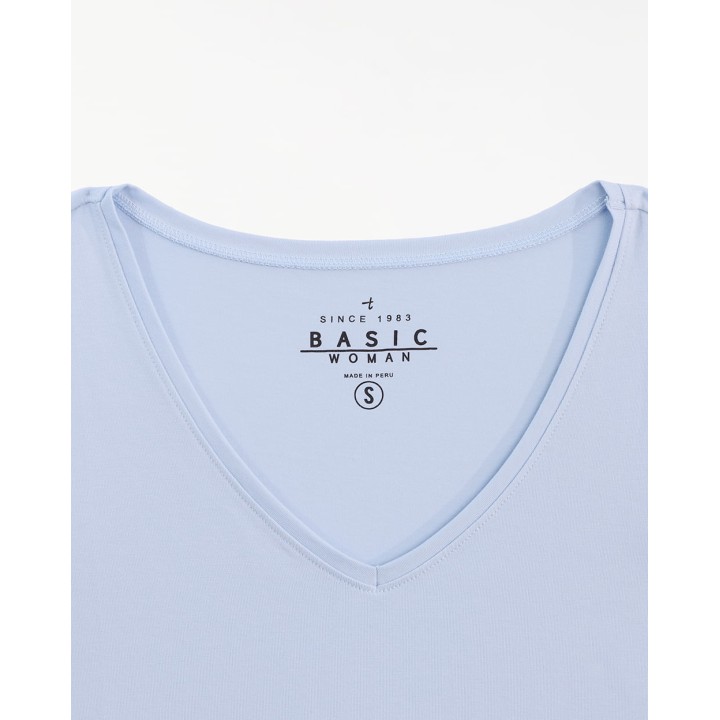 Polo Mujer Dora Core Celeste Claro