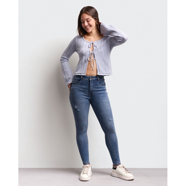 Chompa Mujer Dora Celeste Bell