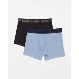 Boxer Pack x 2 Hombre Rocco Negro/Celeste
