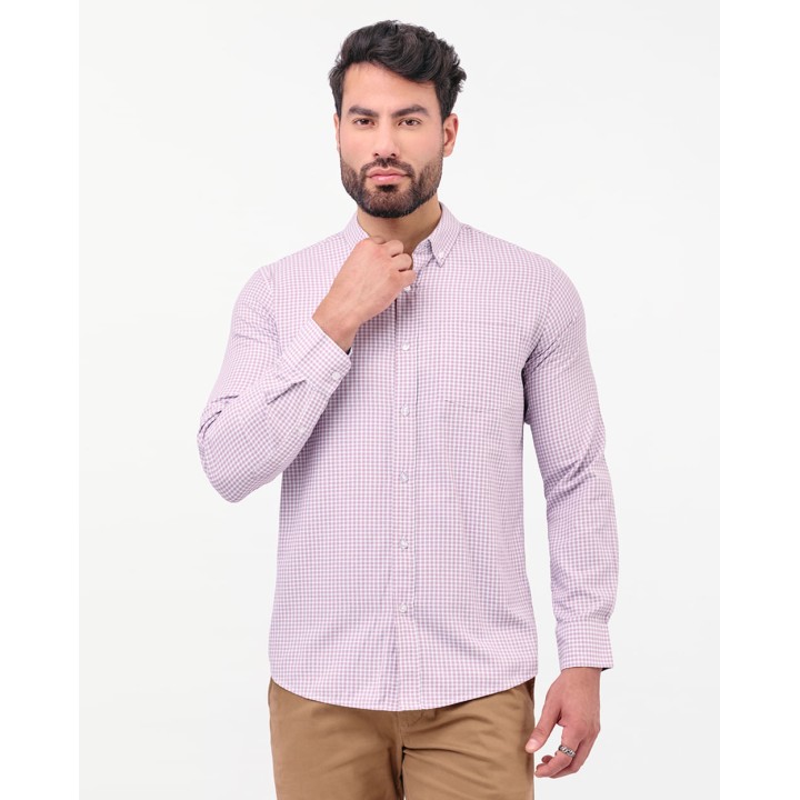 Camisa Hombre Piedro Malva Oscuro