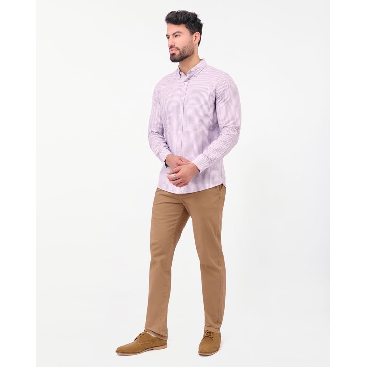 Camisa Hombre Piedro Malva Oscuro
