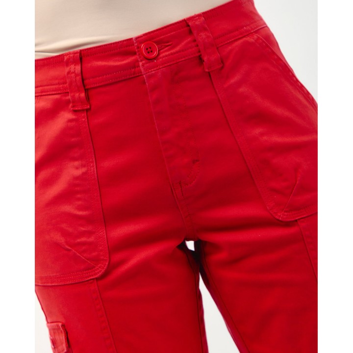 Bermuda Mujer Margaret Solid Rojo Flama