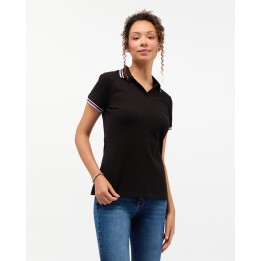 Polo Cuello Camisa Mujer Marena Negro
