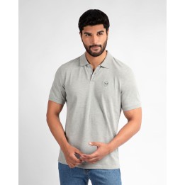 Polo Cuello Camisa Hombre Ashyto Gris Fit