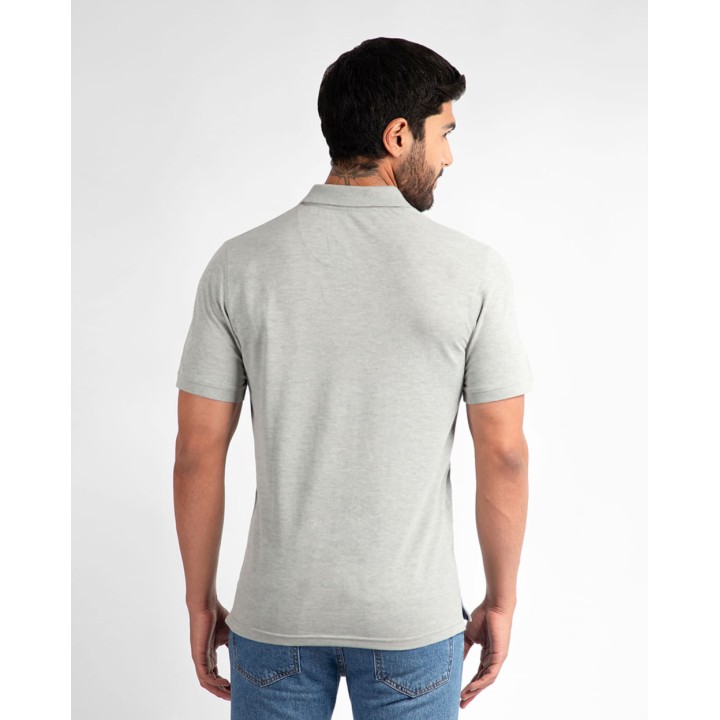 Polo Cuello Camisa Hombre Ashyto Gris Fit