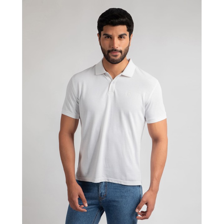 Polo Cuello Camisa Hombre Ashyto Blanco