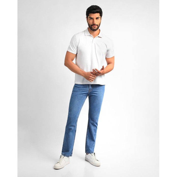 Polo Cuello Camisa Hombre Ashyto Blanco