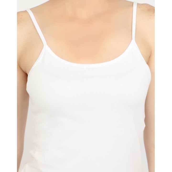Top Mujer Rubí Core Tiras Blanco