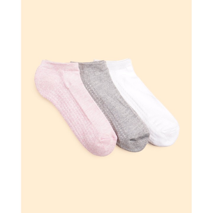 Calcetines Pack x 3 Mujer Mitzy Rosa/Blanco/Gris