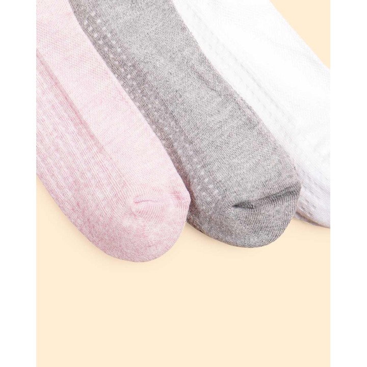 Calcetines Pack x 3 Mujer Mitzy Rosa/Blanco/Gris