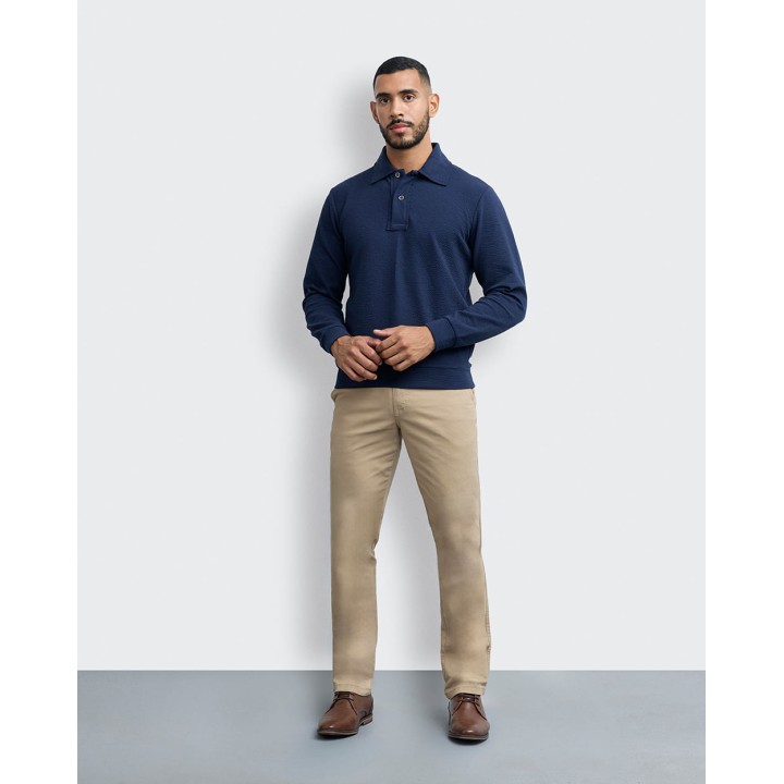 Polera Hombre Aaron Azul Oxford