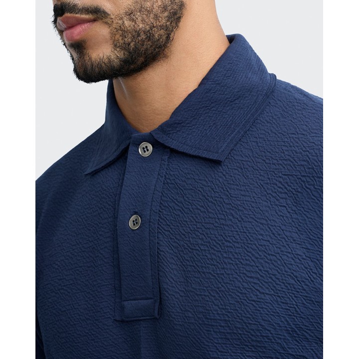 Polera Hombre Aaron Azul Oxford
