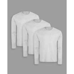 Pack de 3 polos manga larga Gris Poly