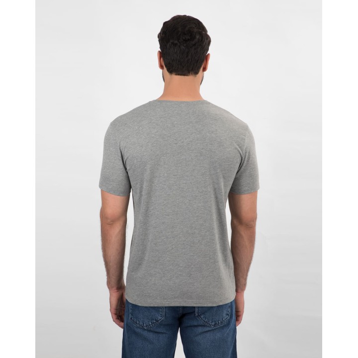 Pack de 3 polos Hombre Cuello Redondo Plomo Melange