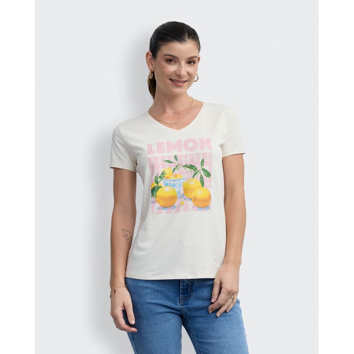 Polo Mujer Romelia Crema Pastel