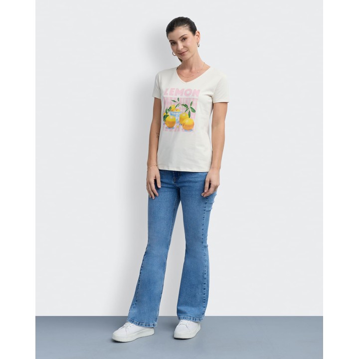 Polo Mujer Romelia Crema Pastel