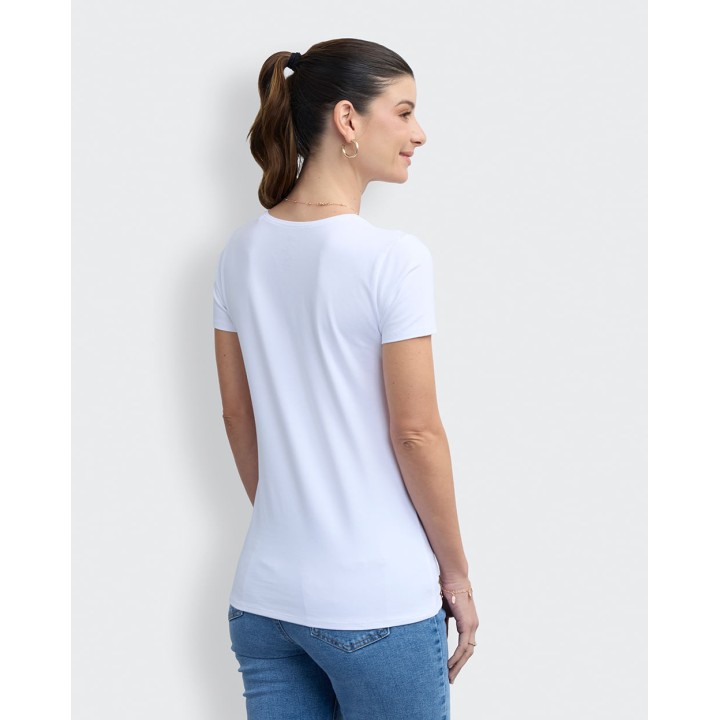 Polo Mujer Romina Blanco Optico