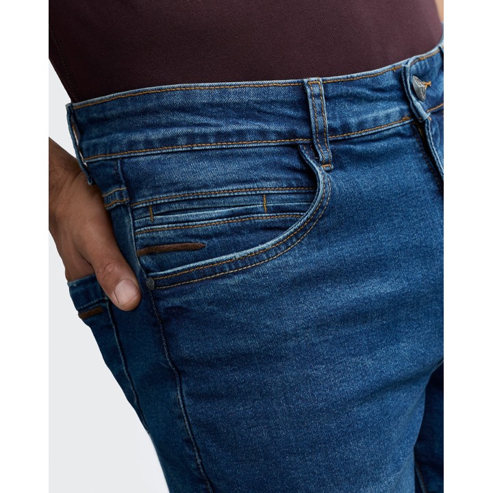 Bermuda Denim Hombre Arthur Smock Blue
