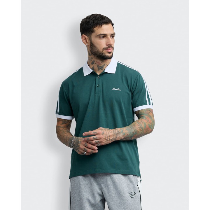Polo Cuello Camisa Hombre Dasso Verde Esmeralda