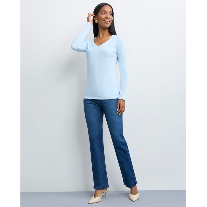 Polo Mujer Mariluna Core Celeste Pastel