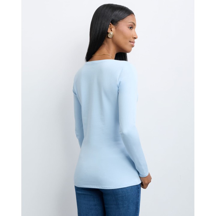 Polo Mujer Mariluna Core Celeste Pastel