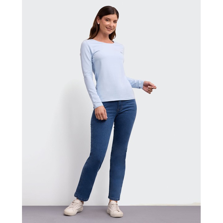 Polo Mujer Maricielo Core Celeste Pastel