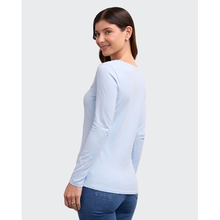 Polo Mujer Maricielo Core Celeste Pastel