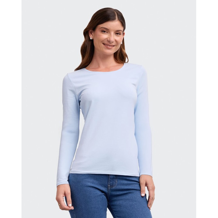 Polo Mujer Maricielo Core Celeste Pastel