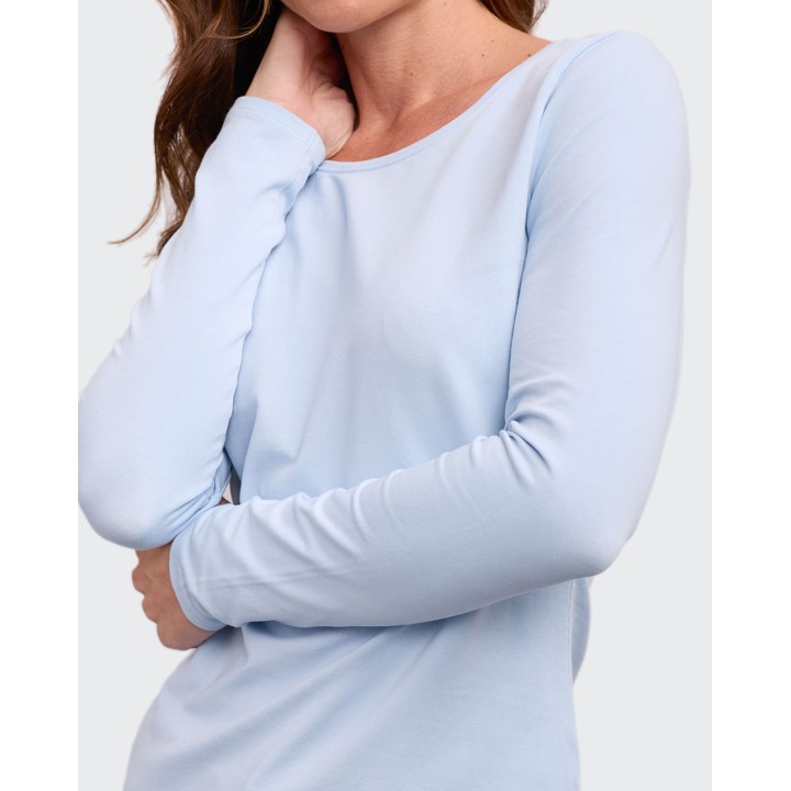 Polo Mujer Maricielo Core Celeste Pastel