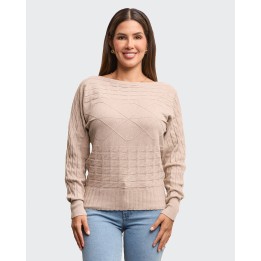 Chompa Mujer Ani Beige Natural