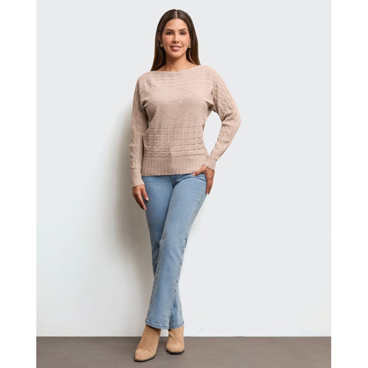 Chompa Mujer Ani Beige Natural