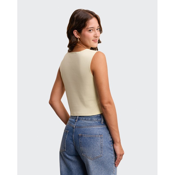 Top Mujer Xio Amarillo Agua
