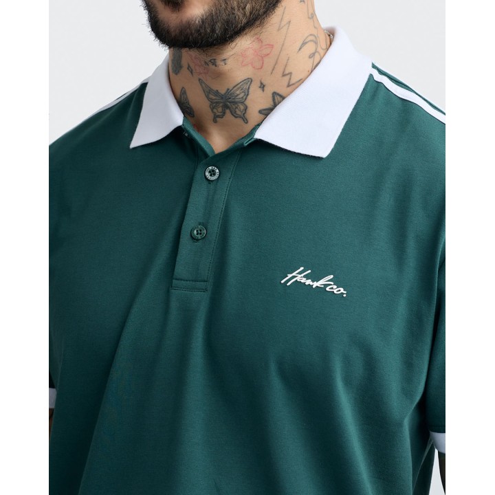 Polo Cuello Camisa Hombre Dasso Verde Esmeralda