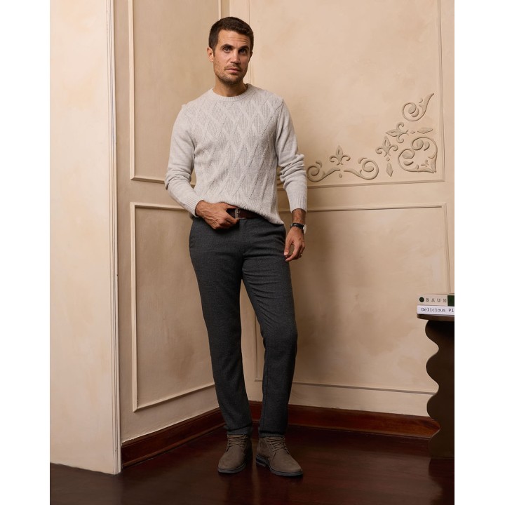 Chompa Hombre Dantes Grey Fit Poly Htr