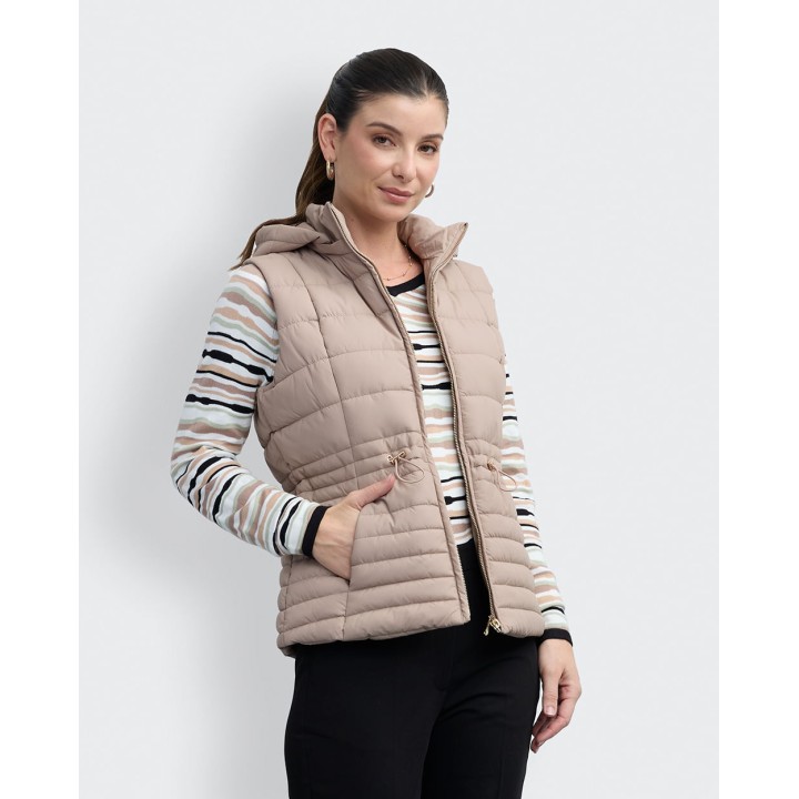 Chaleco Mujer Paola Beige Oscuro