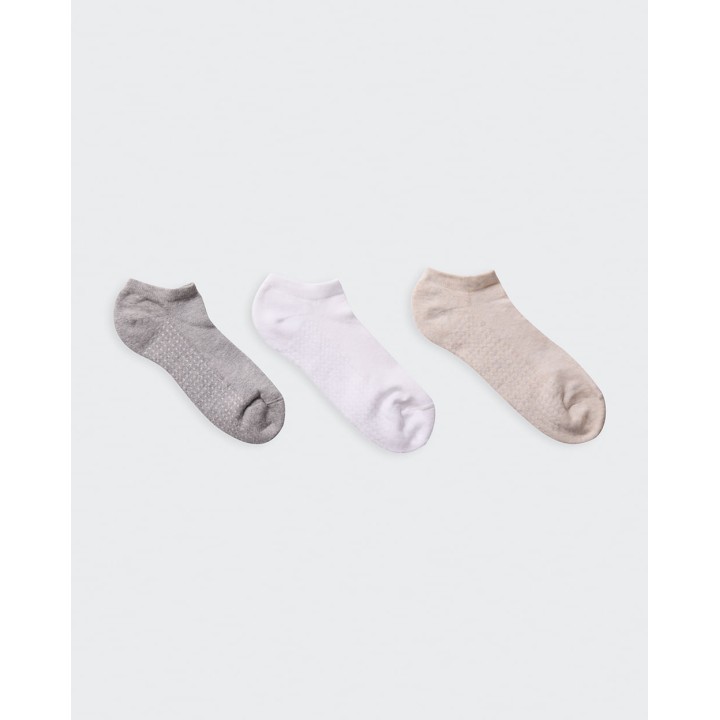 Calcetines Pack x 3 Mujer Mitzy Coco/Beige/Melange