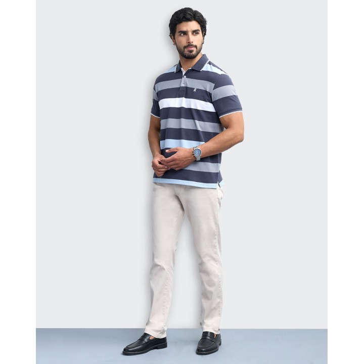 Polo Cuello Camisa Hombre Saylor Azul Pacífico