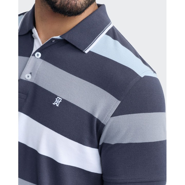 Polo Cuello Camisa Hombre Saylor Azul Pacífico