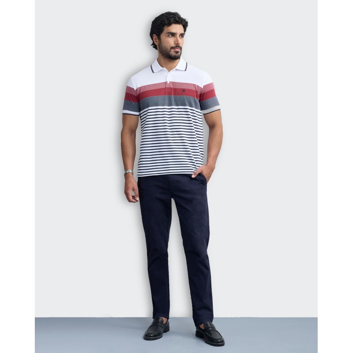 Polo Cuello Camisa Hombre Saylor Blanco Optico