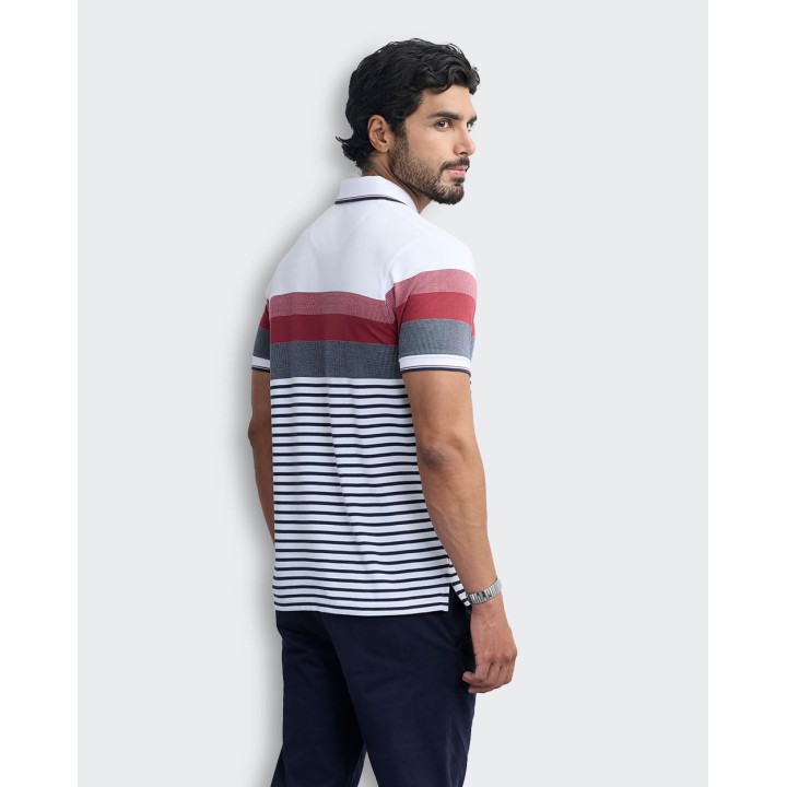 Polo Cuello Camisa Hombre Saylor Blanco Optico