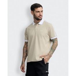 Polo Cuello Camisa Hombre Dasso Beige Camello