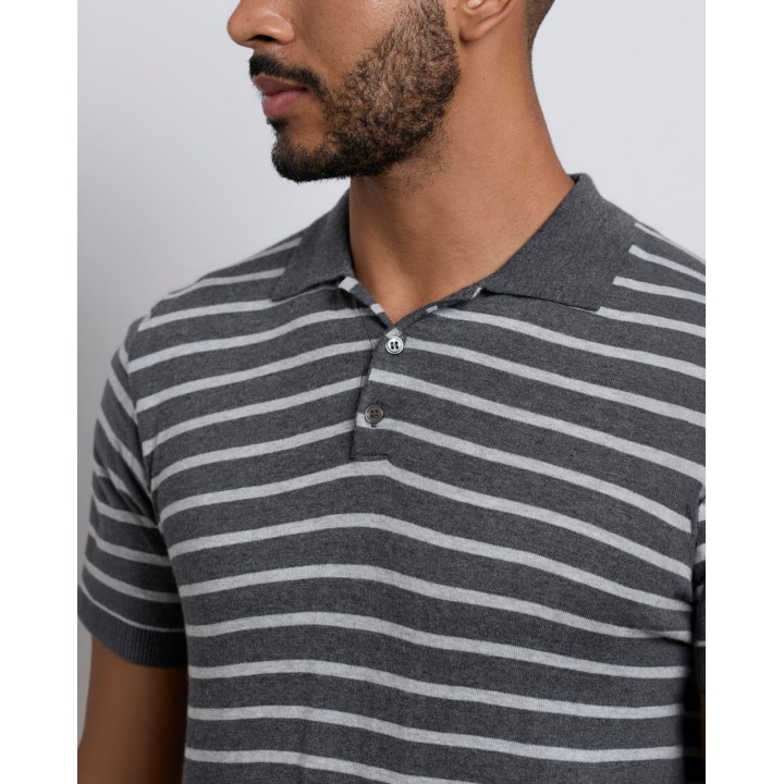 Polo Cuello Camisa Hombre Santy Charcoal